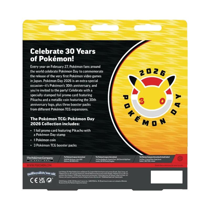 Pokémon Day 2026 30周年記念ボックス　ポケモンカード Box Pok mon Day 2026 Collection 30 Anos EN - The Pokémon Company